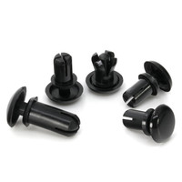 Rivet de poussée en plastique Nylon noir et blanc