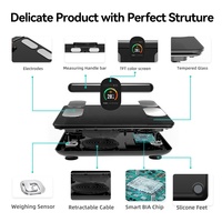 Báscula Inteligente de Grasa Corporal de Grado Médico WELLAND FG2305, OEM ODM, Venta al por Mayor, Báscula Inteligente de Salud con 8 Electrodos, Compatible con SDK API
