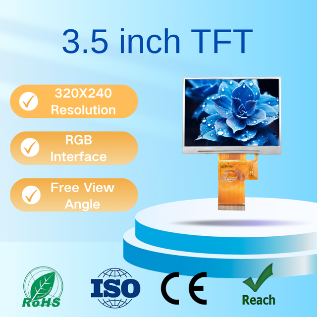Custom 3.5 Inch RGB High Brightness 400 Nit LCD Display 320x240 Ips ST7272A Lcd Touch Screen