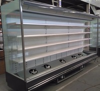Vente chaude refroidisseur utiliser vitrine murale multi-pont ouvert refroidisseur affichage vertical rideau d'air congélateur pour fruits frais