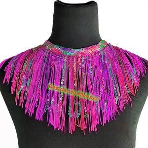 Bestdanse — <span class=keywords><strong>accessoire</strong></span> de Costume pour femmes, collier à franges, paillettes colorées, ras du cou, 1920s - Product Image 4