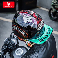 Casco de Motocicleta de Cara Abierta Estilo Gorra de Béisbol Vintage Retro para Hombre y Mujer Casco Unisex para Scooter de Media Cara Estilo Verano Vintage