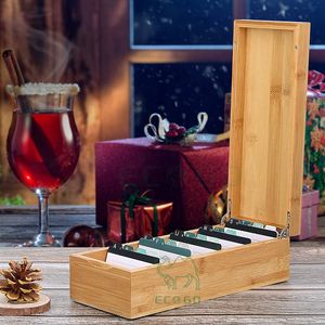 Organisateur de cartes de visite de bureau en bambou: 5 séparateurs avec onglets A-Z, capacité de 600 cartes, idéal pour une utilisation au bureau - Product Image 5