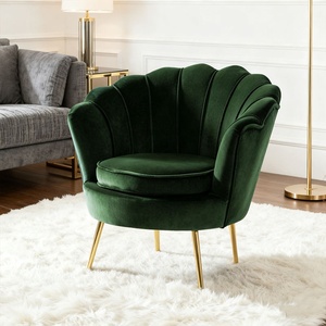 Hot Selling Nordic Gold Velvet Single Sofa Chair with Tufted Feature Luxury Living Room Furniture - Product Image 1