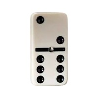 Jeu de dominos en mélamine de 28 pièces avec boîte en cuir, jeu de société d'intérieur, divertissement de table, dominos jouet