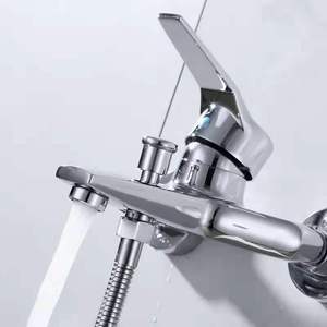 ชุดฝักบัวอาบน้ำติดผนังแบบโครเมียมสังกะสียอดนิยมจากโรงงานโดยตรง พร้อมชุดฝักบัวมือถือทันสมัย - Product Image 3