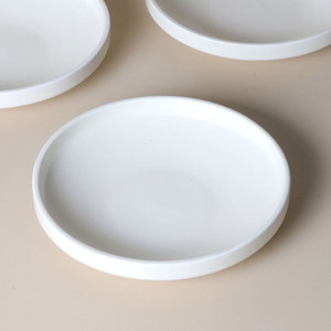 Platos de cerámica color crema, plato hondo con borde, cerámica de alúmina para servir comida, vajilla decorativa - Product Image 3