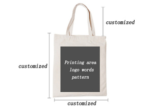 Sacs de shopping personnalisés en gros, MOQ faible, sacs en <span class=keywords><strong>toile</strong></span> de coton biologique bon marché avec logo imprimé personnalisé - Product Image 5
