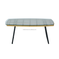 H024 sortie d'usine chaise de jardin en plastique rotin table de salle à manger ensemble solide tissé à la main loisirs rotin chaises d'extérieur luxe moderne