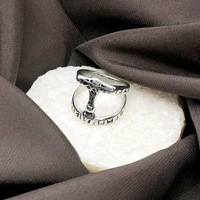Vente en gros de bagues rétro en acier inoxydable avec marteau Thor pour hommes, nordique, viking, design de texte, triangle, bague de mode, bijoux, cadeau de fête