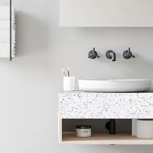 ORON vinile lucido Peel and Stick carte da parete granito impermeabile pvc autoadesivo in marmo carta da parati per la cucina