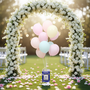 Soporte de Columna para Globos de 100 cm, Redondo de Plástico con 11 Tubos para Decoraciones de Fiestas, Bodas y Cumpleaños - Product Image 2