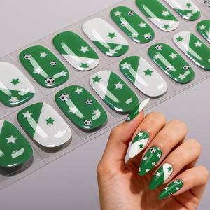 Esmaltes <span class=keywords><strong>de</strong></span> <span class=keywords><strong>Uñas</strong></span> Personalizados Autoadhesivos con Diseño <span class=keywords><strong>de</strong></span> la Copa Mundial <span class=keywords><strong>de</strong></span> Fútbol, Adhesivos para <span class=keywords><strong>Uñas</strong></span> con Lámpara UV, Tiras <span class=keywords><strong>de</strong></span> Gel Semicurado - Product Image 1
