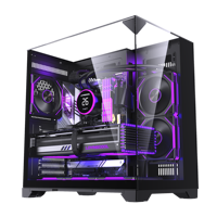 Boîtier d'ordinateur Lovingcool Black Myth Wukong ATX en verre trempé, logo personnalisé, ventilateur RVB, tours de jeu colorées avec PC