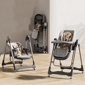 High Quality Luxury Baby Rocking Dining Chair Folding Portable Kids Eating Swing Chair Baby Feeding High Chair for <strong>Newborn</strong> - Product Image 1