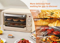 Petit four grille-pain 16l personnalisé Four de terrasse électrique pour pizza en fonte et verre trempé de ménage Four de cuisson électrique pour poulet