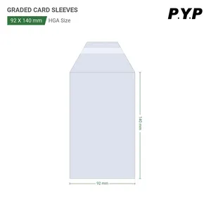 グレーディングカードスラブ用のプレミアムパーフェクトフィットサイズの再封可能なグレーディングカードスリーブ