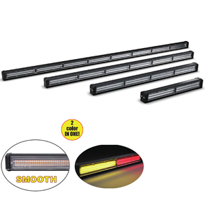 Avertissement de <span class=keywords><strong>trafic</strong></span> IP67 ambre bleu <span class=keywords><strong>clignotant</strong></span> frein arrière tout-terrain calandre stroboscopique LED conseiller barre lumineuse avec boîtier lisse - Product Image 1