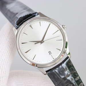 นาฬิกาข้อมือผู้ชายสไตล์มินิมอลสุดหรู ดีไซน์เรียบง่าย ขนาดบางพิเศษ 8.5 มม. พร้อมกระจกแซฟไฟร์และฟังก์ชั่นบอกวันที่ - Product Image 2