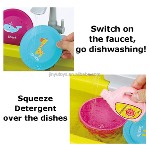 Tavolo per Lavare i Piatti per Bambini, Giocattolo da Cucina con Acqua Corrente, Lavello con Accessori e Stoviglie - Product Image 4