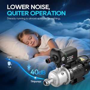Bomba de Agua a Presión Automática TiHpumpz con Brida de 1 Pulgada, 2.3 HP, Potenciador Residencial para Toda la Casa - Product Image 3