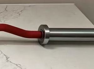 BWSports1486mm Red Cerakote Curved <strong>Weight</strong> Lifting <strong>Bar</strong> 29mm Shaft Gold Titanium Plated Sleeve Barbell <strong>Bar</strong> With Bearings - Product Image 5