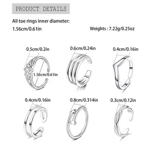Stainless Steel Stackable <b>Open</b> <b>Rings</b> Hypoallergenic Comfortable Fit Adjustable Design Ideal For Daily Use Or Gifting - Product Image 5