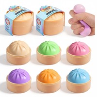 Jouet anti-stress géant à presser en forme de chignon, en plastique à rebond lent, texture sucre de malt, amusant pour la décompression, pour enfants et adultes