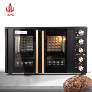 Junwei 55L 60L 80L 100L 120L 2400w transparent glass Double door oem home oven table electric large oven