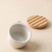 Pot de nettoyage pour pinceaux à ongles en céramique avec brosse à poils durs haute densité intégrée