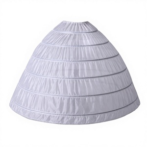 <span class=keywords><strong>Jupon</strong></span> <span class=keywords><strong>Crinoline</strong></span> en Polyester à <span class=keywords><strong>6</strong></span> <span class=keywords><strong>Cerceaux</strong></span> et Volants Coupe A-line pour Femme, Sous-robe de Mariée PT06 - Product Image 1