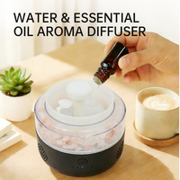 Diffuseur d'arômes ultrasonique portable 200 ml USB en plastique écologique avec pierre de sel, éclairage LED, fonctionnement silencieux 45 dB, idéal pour hôtels