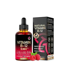 OEM Vitamin Supplement B12 Drops Sublingual Liquid Vegan Vitamin 5000 MCG B12 Liquid drops