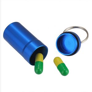 Custom Logo Aluminum Travel Pill Case Keychain Waterproof <b>Mini</b> <b>Storage</b> Container for Promotional Activities - Product Image 4
