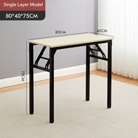 Table en bois pliable moderne à double niveau pour l'extérieur, l'apprentissage, les devoirs, avec pieds réglables, design multifonctionnel, durable