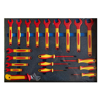 Ensemble d'outils isolés EV 68 pièces avec clé à anneau, clé en T et douilles, armoire à outils à 7 tiroirs, certifié VDE et GS