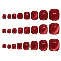 Autocollants pour ongles pour femme, style très tendance, effet œil-de-chat rubis uni, à la mode et cool. Vente en gros de produits pour les ongles.