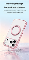 Coque de téléphone transparente style Ins pour iPhone 17 16 15 14 Pro, coque rigide en acrylique avec logo personnalisé et protection airbag invisible
