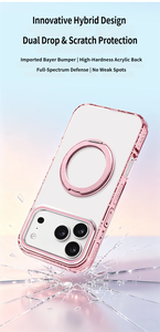 Coque de téléphone transparente style Ins pour <span class=keywords><strong>iPhone</strong></span> 17 16 15 14 <span class=keywords><strong>Pro</strong></span>, coque rigide en acrylique avec logo personnalisé et protection airbag invisible - Product Image 4