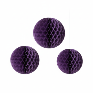Deep Purple 3PC decorazioni a nido d'ape 120 pz/C eleganti decorazioni in seta per feste graduazioni capodanno cinese altro - Product Image 2