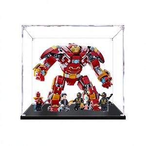 Compatible avec 76247 Hulkbuster Battle Wakanda, boîte de présentation en acrylique anti-poussière et boîte de rangement pour figurines, mignonnes et amusantes, YLD-AD21 - Product Image 1