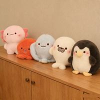 Peluche d'ours anime brodée super douce avec rembourrage en coton PP, jouet anti-stress pour adolescents et adultes, hauteur 11CM-30CM