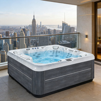 VIRLUX V1011 Centre de bien-être, bain à remous hydrothérapeutique pour 6 personnes, baignoire commerciale, certification CE, matériau acrylique moderne, garantie 5 ans