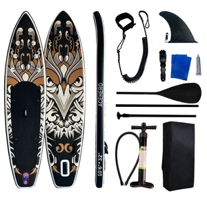 ACEHERO Planche de <span class=keywords><strong>paddle</strong></span> <span class=keywords><strong>gonflable</strong></span> verticale éco-responsable à 3 ailerons, <span class=keywords><strong>prix</strong></span> usine, technologie Drop Stitch, ensemble complet 320x80x15cm pour sports nautiques - Product Image 4