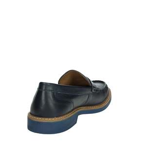 Mocassins pour homme Imac en cuir bleu à semelle épaisse, chaussures décontractées - Product Image 3