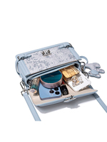 Sac à main vintage en jean à motif dentelle pour femme, petit sac à bandoulière avec poignée supérieure et pendentif porte-clés, élégant sac à rabat pour l'épaule