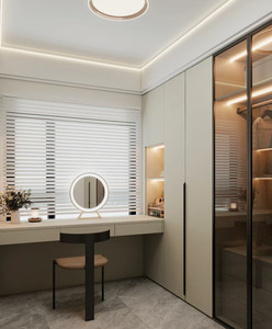 <span class=keywords><strong>Dressing</strong></span> moderne et luxueux avec coiffeuse facile à assembler, personnalisable en taille pour une utilisation en chambre ou en hôtel - Product Image 4