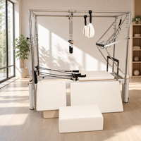 Lit de Pilates Cadillac en alliage d'aluminium avec barre de poussée et système de poulies à cordes pour studio commercial et salle de sport à domicile