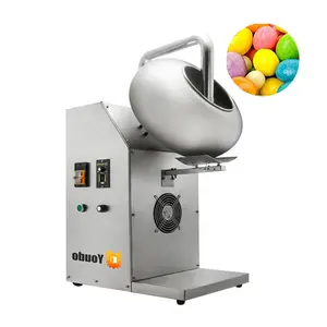 Beweegbare Gekarameliseerde Noot Snack Kleine Droge Vruchten Chocolade Enrob Polijstmachines En Pinda 'S Suiker Mini Suiker Coating Machine