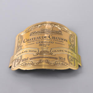 Autocollants en métal pour joint de feuille d'aluminium auto-adhésive découpée personnalisée Autocollant de rouleau d'étiquette de bouteilles d'alcool pour bouteille de vin - Product Image 4